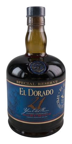 a bottle of el dorao 24 year old single mal scotch whisky on a white background