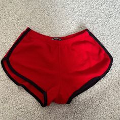 Brandy New Never Worn Before! Casual Red Stretch Pajama Shorts, Red Athletic Shorts For Loungewear, Red Stretch Sporty Shorts, Red Short Bottoms For Loungewear, Red Shorts For Loungewear, Red Shorts For Summer Loungewear, Sporty Red Shorts For Loungewear, Red Cotton Athletic Shorts, Red Cotton Athletic Shorts With Built-in Shorts