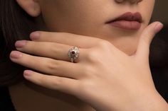 Delicate Ruby and Opal Ring set it our custom 14K Solid Rose GoldDetails and Measurements:► 14 Karat Rose Gold► Central Ruby 4 mm► 12 Opal 2.5 mm► Size 7.75 (Select your size)► Total Weight 4.0 grAll items are Handmade, I pay a lot of attention to every piece.All of my items are hand crafted in Kisufim's Designer jewelry Store in Tel Aviv, and shipped direct to customers all over the world. I am proud to say that many celebrities, models and stars across the world wear my jewelry.►► FREE worldwi Elegant Ruby Ring With Rose Cut Diamonds For Promise, Luxury Round Ruby Ring For Wedding, Timeless Ruby Ring With Rose Cut Diamonds For Wedding, Elegant White Gold Cluster Ring For Marriage, Elegant Ruby Wedding Ring, Elegant Cluster Ring For Marriage With Round Cut, Elegant Ruby Ring With Prong Setting For Marriage, Elegant Ruby Ring With Diamond, Elegant Ruby Ring With Halo Setting For Wedding