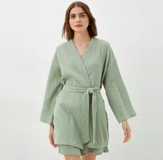 Elevate your relaxation with our Gauze Muslin Kimono Robe for Women. Perfect for lounging or spa days, this cotton bathrobe features long sleeves and a lightweight, breathable design. Crafted from soft gauze muslin, it offers a touch of luxury and comfort, making it an ideal choice for loungewear or after-bath wear. Enjoy the effortless style and elegance of this versatile kimono robe, designed to enhance your daily routines and self-care moments. Perfect as a thoughtful gift or a personal indul Robe For Women, Cotton Bathrobe, Spa Days, Daily Routines, Pajama Robe, Womens Robes, Spa Day, Sleeve Cotton, Effortless Style