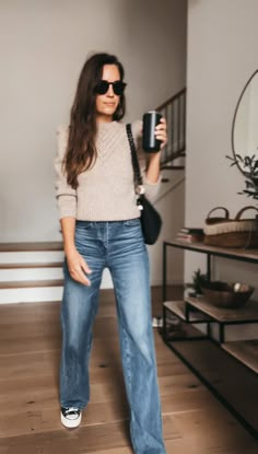 Daily Look – Natalie Borton Blog Flare Cords Outfit, Anthropologie Outfits Fall 2023, Company Offsite Outfit, Spring Denim Outfits 2023, Oversize Mens Shirt For Women, Polished Mom Outfits, Teal Top Outfit Summer, 40 Style Over 40 Casual Outfits, Effortless Cool Style