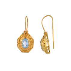 Blue Topaz Vermeil 14K Gold Over Sterling Silver Earring 925 Silver = 5.00 gm. Blue Topaz = 2.50 ct. Blue Topaz is the birthstone for December and is a symbol of eternal romance and friendship. The beautiful earring measures to be 1.10 inches long including the wire and 0.55 inches wide at its maximum points. The earrings have been made by a team of highly trained and skilled artisans. What is Vermeil 14K Gold? It is a thick layer of 14K Gold plating on 925 Sterling Silver. If for any reason you Yellow Gold Earrings With Blue Topaz And Gemstone Accents, Yellow Gold Earrings With Blue Topaz Gemstone, Sapphire Earrings With Multiple Jewels, Topaz Anniversary Earrings With Gemstone Accents, Yellow Gold Topaz Earrings For Anniversary, Sapphire Earrings With 17 Jewels For Gift, Oval Gold Topaz Earrings, Classic Blue Topaz Gemstone Earrings, Hallmarked Round Blue Topaz Earrings