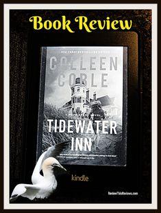 a bird is standing in front of a book cover for the novel's title