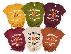 Bring your family together with our Family Matching Thanksgiving Shirts! These funny and festive tees are perfect for creating memorable moments during your Thanksgiving celebration. Ideal as a group gift, these shirts ensure everyone is in the holiday spirit. Product Description: ⇝ Bella and Canvas Brand Shirts ⇝ Unisex Adult Sizing ⇝ Rolled Sleeves in pictures are for styling purposes only ⇝ Props used in photos for are NOT included with purchase ⇝ Please consult the listing image for informat Matching Thanksgiving Shirts, Thanksgiving 2024, Funny Thanksgiving Shirts, Thanksgiving Tee, Thanksgiving Celebration, Family Thanksgiving, Brand Shirts, Tshirt Funny, Rolled Sleeves