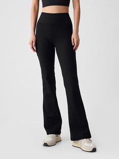 Saw this on Gap: Support People, Gap Fit, Flare Leggings, Sky High, Wide Waistband, Petite Size, Leisure Wear, Moisture Wicking, Gap