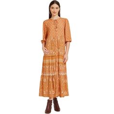 Crafted from 100% viscose, this boho long dress features a beautiful floral pattern and an aline silhouette. The maxi length and ruffle trim add a touch of elegance, making it perfect for casual outings, weekends, holidays, vacations, and beach trips. The crewneck design and regular fit ensure comfort and style. Pair it with high heels for a sweet and fashionable look. Machine washable for easy care. Spring Bohemian Ankle-length Dress, Boho Maxi Dress In Rayon With Boho Print, Maxi Length Boho Dress With Boho Print In Rayon, Spring Boho Print Peasant Maxi Dress, Maxi Length Rayon Boho Dress With Boho Print, Spring Peasant Maxi Dress With Boho Print, Flowy Peasant Maxi Dress For Fall, Spring Peasant Style Maxi Dress With Boho Print, Maxi Length Boho Dress With Boho Print