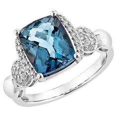 Introducing a new ring style that represents luxury, fashion, and personal flair. The collection includes antique rings adorned with beautiful gemstone London blue topaz. One standout piece is a London blue topaz ring surrounded by dazzling diamonds. This ring, crafted in 18karat white gold, showcases an elegant and timeless design.. London Blue Topaz Fancy Ring in 18Karat White Gold with White Diamond. London Blue Topaz: 4.11 carat, 10X8mm size, cushion shape. White Diamond: 0.17 carat, 1.20mm size, round shape, G color, VS clarity. White Diamond: 0.02 carat, 1.00mm size, round shape, G color, VS clarity. Gold: 6.08g, 18Karat White Gold. R1727 Fancy Rings, Blue Ring, London Blue Topaz Ring, Ring Style, London Blue Topaz, Blue Topaz Ring, London Blue, Topaz Ring, Antique Rings