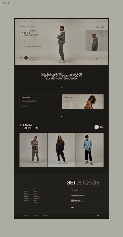 Website Design Layout Creative Design, Behance Website Design, Swimwear Website Design, Sophisticated Graphic Design, Lending Design, Designer Landing Page, Clothing Website Design, Website Clothing, Clothes Websites