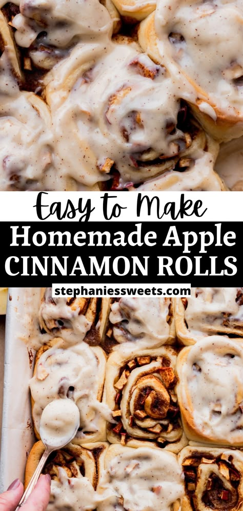 Baked Apple Cinnamon Rolls, Apple Pie Cinnamon Rolls With Cream Cheese Icing, Apple Cinnamon Sweet Rolls, Apple Pie Cinammon Rolls, Apple Crumble Cinnamon Rolls, Apple Cinnamon Rolls Easy, Apple Cream Cheese Bread, Apple Pecan Cinnamon Rolls, Easy Apple Cinnamon Rolls