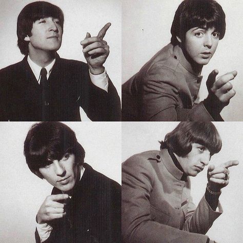 "BEATLES POINTING FINGERS" Beatles Funny, Beatles Poster, Personajes Studio Ghibli, Beatles George, Beatles Love, Bug Boy, Beatles Photos, Beatles Pictures, Beatles Art