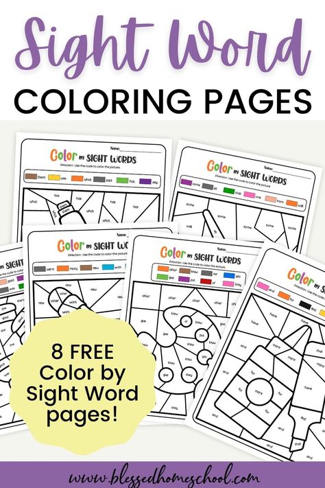 Sight Words Coloring Pages Free, Color By Number Sight Words Free, Sight Word Color By Word, Colour By Sight Word Free Printable, Sight Word Coloring Pages Free 2nd Grade, Sight Word Recognition Activities, Color Sight Words Free, Editable Sight Word Worksheets Free, Color By Sight Word Free Printables