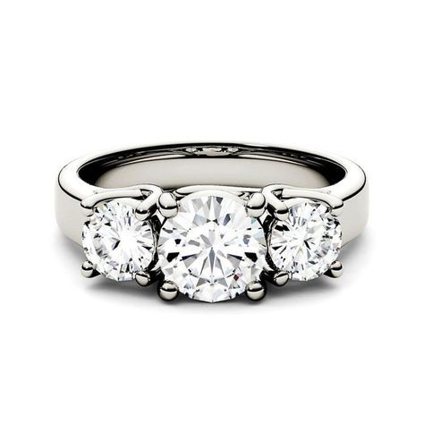 Nicole Kidman’s Unusual Engagement Rings Deserve Another Close Up Three Stone Diamond Ring Round, Diamond Ring Round, 3 Stone Diamond Ring, Jewelry By Johan, Bands Rings, Three Stone Diamond Ring, Stone Diamond Ring, Helzberg Diamonds, 3 Stone Rings