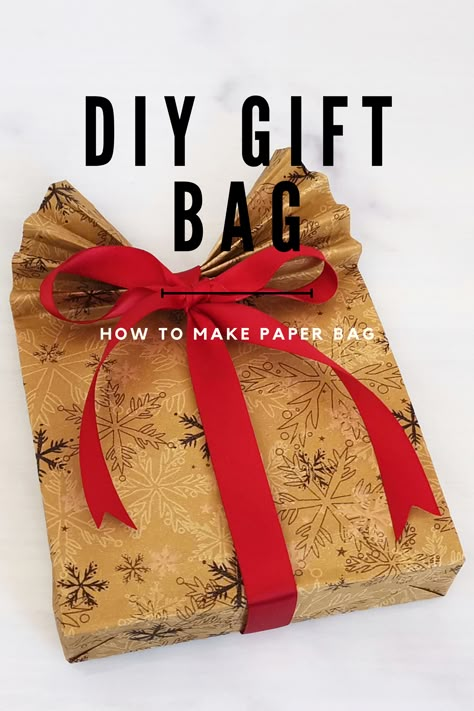 How to make paper bag. DIY gift bag tutorial. Creative Ways To Wrap Small Gifts, Make Bags From Wrapping Paper, Make Bag From Wrapping Paper, Making Bag Out Of Wrapping Paper, How To Make Gift Bag Out Of Wrapping Paper, How To Make Your Own Gift Bags, Gift Bag Wrapping Paper, Making Bags Out Of Wrapping Paper, Diy Christmas Bags Gift Wrapping Papers