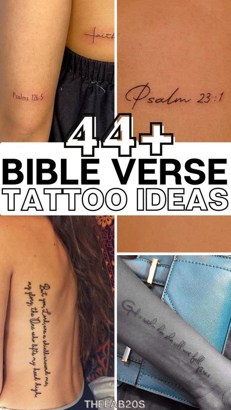 Looking for meaningful bible verse tattoo ideas? We LOVE these bible verse tattooos for women. Whether its minimal and simple, or bold and beautiful chekc it out Best Scripture Tattoos, Bible Verse Thigh Tattoos For Women, Warrior Woman Of God Tattoo, Scripture Wrist Tattoos For Women, Fineline Tattoo Bible Verse, He Is With Me Tattoo, Bible Text Tattoo, Feminine Faith Tattoos, Girl Bible Verses Tattoos