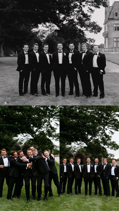 There’s something about capturing the authentic and fun moments for a groom and groomsmen! I captured these fun and carefree groomsmen photos that perfectly represented their personalities and friendship! Feel inspired by fun groomsmen photo ideas, groomsmen photo ideas, groomsmen photos funny and groomsmen photography poses. Book Bella for your luxury wedding or engagement at bellagaviniphoto.com! Wedding Picture Poses Groomsmen, Wedding Pics Groomsmen, Groom And Groomsmen Photo Ideas, Wedding Picture Ideas With Groomsmen, Groomsmen Photo Poses, Groom And Groomsmen Poses, Creative Groomsmen Photos, Big Wedding Party Photos, Groomsman Poses Photo Ideas