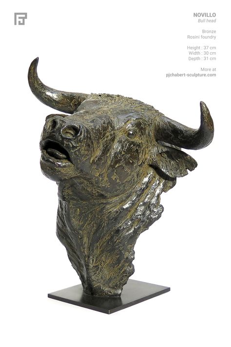 Novillo Bull head Bronze Rosini foundry Height : 37 cm Width : 30 cm Depth : 31 cm Bull Head, Tattoo Reference, Animal Sculpture, Mushroom Art, Animal Sculptures, Coven, Drawing Tips, Fantasy Art, Art Inspiration