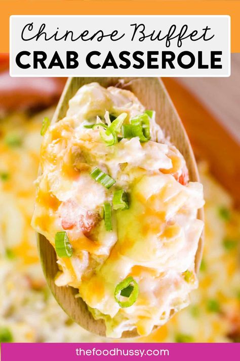 Cheesy Crab Chinese Buffet, Baked Crab Salad, Chinese Buffet Cheesy Crab Casserole, Crab Hotdish, Healthy Delicious Casserole Recipes, Chinese Baked Crab Casserole, Chinese Buffet Seafood Bake, Immigration Crab Meat Recipes, Imitational Crab Recipes