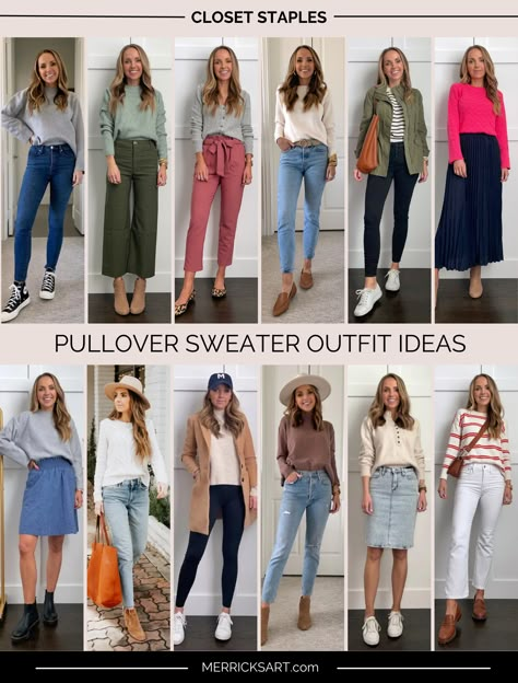 Teacher Appropriate Outfits, Pullover Sweaters Outfits, Fashion Mistakes Woman, Appropriate Outfits, Sweater Outfit Ideas, Winter Outfits Ideas, Pullovers Outfit, Mode Tips, Color Combos Outfit