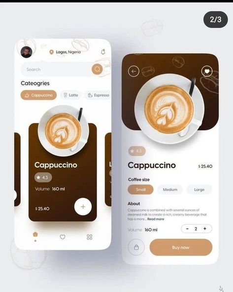 Coffee Ux Design, Coffee App Design, การออกแบบ Ui Ux, Creative App Design, Application Ui Design, Desain Ux, Ux Design Principles, App Design Layout, Ux App Design