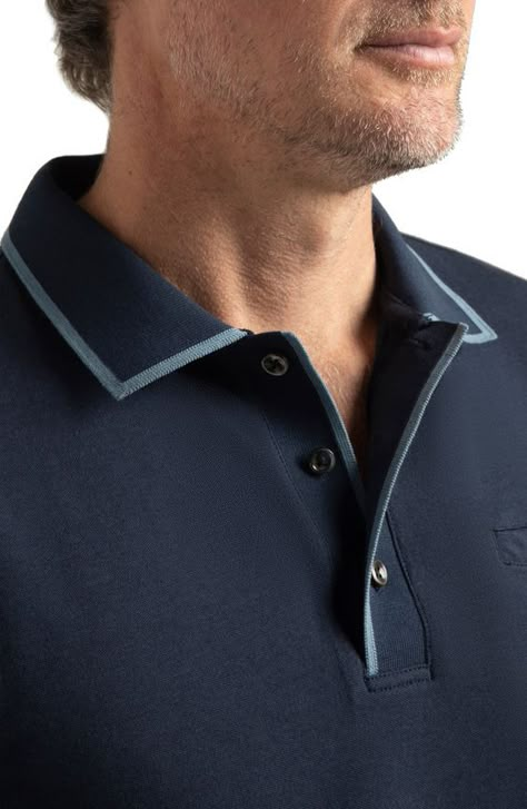 Hypernatural Oak Hill Slim Fit Tipped Cotton Blend Piqu? Golf Polo in Midnight Navy at Nordstrom, Size Large T shirt #tshirt t-shirt #t_shirt t shirts #tshirts t-shirts #t_shirts T shirt design #tshirtdesign T-shirt designs #t_shirtdesign T shirts designs #tshirtsdesigns 1.1075 Polo Tshirt Men, Money Clothes, Mens Polo T Shirts, Free T Shirt Design, Red Shirt Dress, Formal Men Outfit, Polo Shirt Design, Polo Design, Polo Men