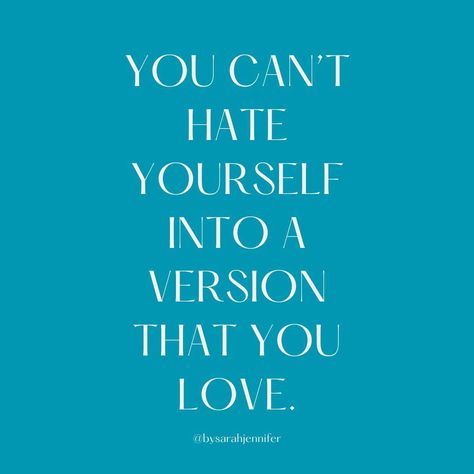 You can't hate yourself into a version that you love. Show yourself some self-love & compassion. 💙🫐💎🌀 Self Compassion Quotes, Guard Up, Soul Searching, School Study Tips, Self Compassion, Study Tips, Self Esteem, Self Care, Self Love