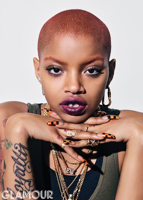 Slick Woods, Modelling Career, Faces To Draw, Face References, Bald Women, Glamour Magazine, Model Face, Modeling Career, Portrait Inspiration