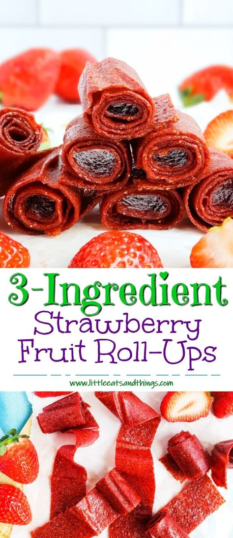 How To Make Homemade Fruit Snacks, Homemade Fruit Roll Ups With Frozen Fruit, How To Make Fruit Roll Ups In Dehydrator, Fruit Roll Up Recipe With Frozen Fruit, Easy To Eat Snacks, Healthy Fruit Snacks Clean Eating, Homemade Organic Snacks, Dye Free Fruit Snacks, Strawberry Fruit Leather Dehydrator