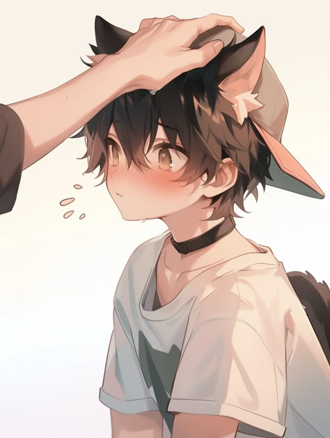 Catboy Reference, Cat Boy Drawing, Dogboy Anime, Wolf Boy Oc, Catboy Art, Cat Boy Pfp, Cat Boy Oc, Femboy Drawing Catboy, Catboy Anime