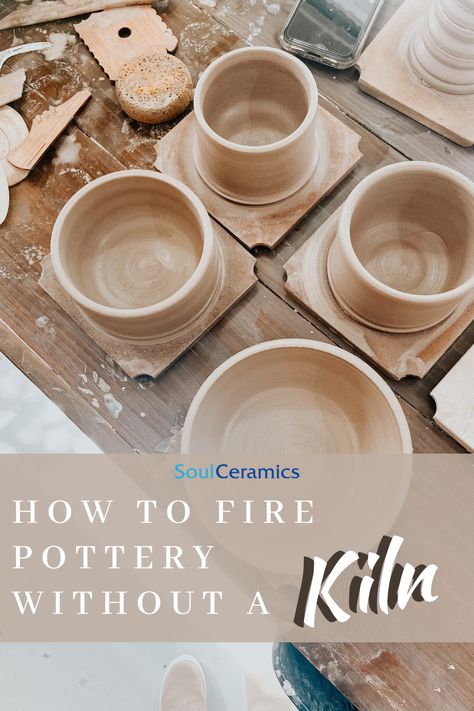 Types Of Pottery Clay, Ceramics At Home Diy, Oven Baked Pottery, Pottery Without Wheel Or Kiln, Diy Food Safe Pottery, Diy Clay For Pottery, Intro To Pottery, Firing Clay Without A Kiln, Glaze Pottery In Home Oven