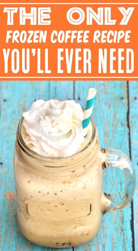 Frozen Coffee Drinks Recipes Frozen Coffee Drinks Recipes, Coffee Drinks Recipes, Frozen Coffee Drinks, Desserts Easy For A Crowd, Homemade Coffee Drinks, Coffee Smoothie Recipes, Desserts Oreo, Slush Recipes, Homemade Frappuccino