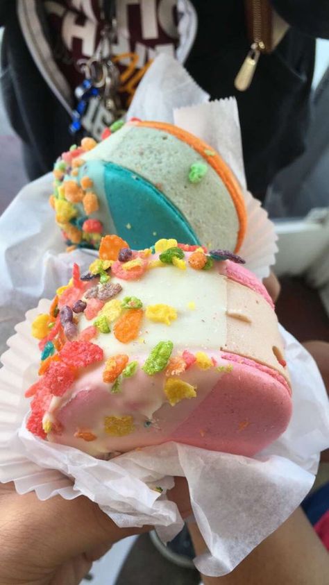 MILK macaron ice cream Ice Cream Macaron Sandwiches, Macarons Ice Cream, Ice Cream Macarons, Macaroon Ice Cream Sandwich, Macaroon Ice Cream, Macaron Ice Cream, Macaron Ice Cream Sandwich, Dessert For Breakfast, Sweet Cafe