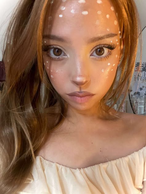 (33)Messages | TikTok Fawn Makeup, Bambi Costume, Bambi Makeup, Cute Bambi, Fawn Costume, Pastel Wig, Deer Makeup, Christmas Eye Makeup, Deer Costume