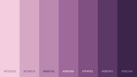 Purple Colour Palette Shades, Purple Color Palette Colour Schemes, Colour Palette Purple, Purple Colour Palette, Flat Color Palette, Purple Color Palette, Penanda Buku, Purple Palette, Purple Color Palettes