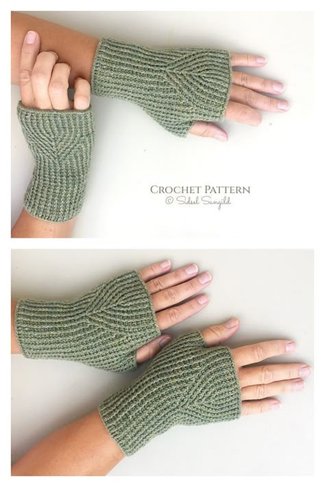 Hosta Fingerless Gloves Crochet Pattern Crochet Mitts Fingerless, Crochet Pattern Hand Warmers, Knitting Pattern Fingerless Gloves, Chunky Yarn Fingerless Gloves Crochet, Tunisian Crochet Gloves Free Pattern, Crochet Fingerless Gloves With Flap, Crochet Hat And Glove Set Pattern, Tunisian Crochet Fingerless Gloves, Fingerless Gloves Pattern Crochet