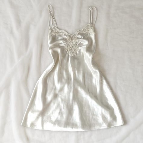 Coquette satin lace slip dress Floral beaded appliqués in the front and back Vintage gold label Victoria’s Secret size medium $40 with… | Instagram Vintage Victoria Secret Slip Dress, Victoria Secret Slip Dress Outfit, Lingerie Aesthetic, Victoria Secret Slip Dress, Era Outfits, Victoria Secret Dress, Kpop Fancam, Colour Combo, Victoria Dress