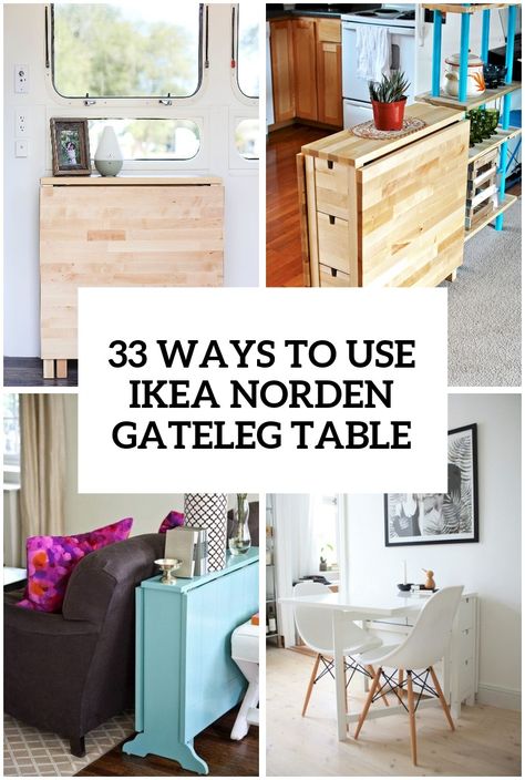 wyas to use norden gateleg table in decor cover Ikea Collapsible Table, Cute Folding Table, Ikea Kitchen Table Hack Small Spaces, Ikea Folding Dining Table, Ikea Tables Dining, Ikea Norden Table Dining, Ikea Nordan, Hideaway Craft Table, Nordan Ikea