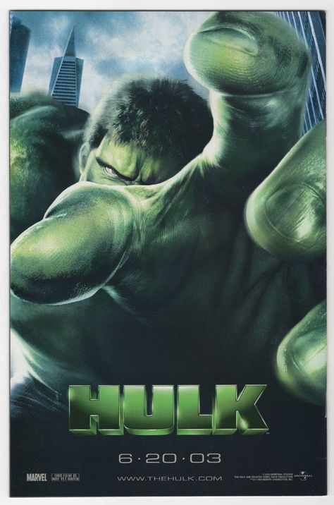 Throw Back Thursday Comic Book Ad - Hulk Movie 2003 #comicbookads Hulk Movie 2003, The Incredible Hulk Movie, Hulk 2003, Hulk Poster, Tam Film, Hulk Movie, Comic Book Ads, Josh Lucas, Lotus Flower Logo