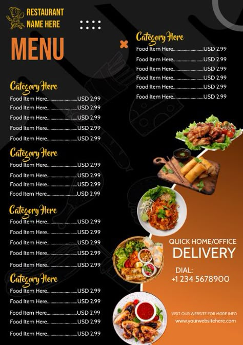 Create the perfect design by customizing easy to use templates in MINUTES! Easily convert your image designs into videos or vice versa! Browse through effective promotional flyers, posters, social media graphics and videos. Download web quality graphics for free! Prices start at $2.99 ONLY. Poster Design For Restaurant, Filipino Food Menu Design, Chef Menu Design, Filipino Restaurant Menu Ideas, Restaurant Flyers Design, Digital Menu Design Ideas, Restaurant Posters Design, Restaurant Poster Ideas, Food Menu Template Free Design