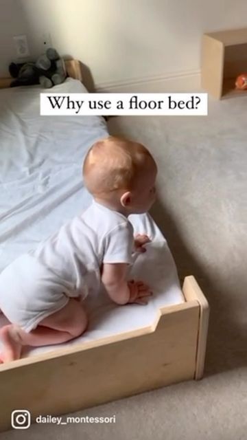 Aesthetic Floor Bed, Floor Bed Baby Room, Floor Bed Baby, Montisorri Baby Floor Bed, Baby Floor Bed, Floor Bed Toddler, Montessori Floor Bed, Toddler Floor Bed, Montessori Bed