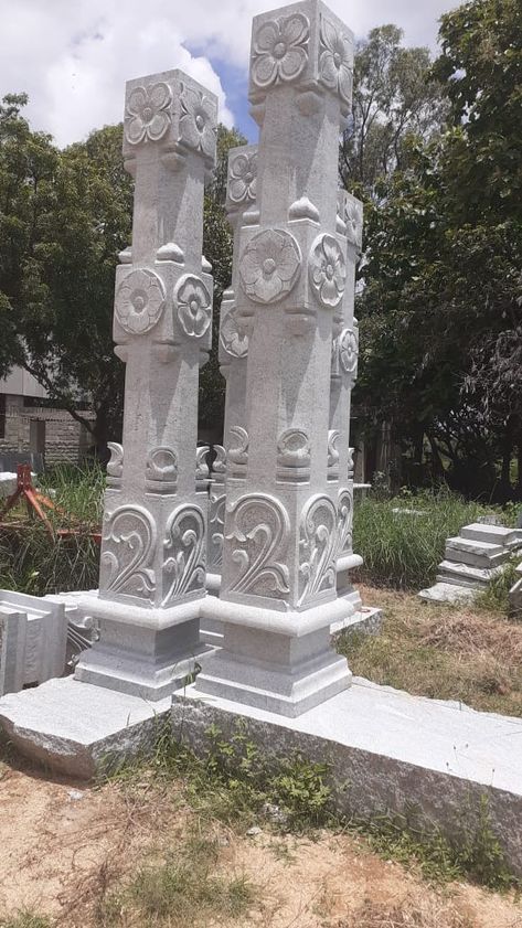 Temple stones Temple Stone Design, Temple Pillar Designs, Stone Carving Sculpture, Temple Work, Indian Stone, Temple Drawing, Luxury Ceiling Design, Foam Carving, Temple India