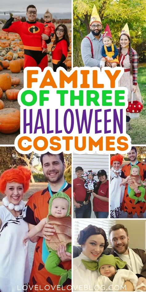 Family of three Halloween costumes for 2023. Pregnant Halloween Costumes Family, Three Halloween Costumes, Family Of Three Halloween Costumes, Diy Family Halloween Costumes, Family Costumes For 3, Disney Family Costumes, Unique Toddler Halloween Costumes, Creative Costume Ideas, Family Themed Halloween Costumes