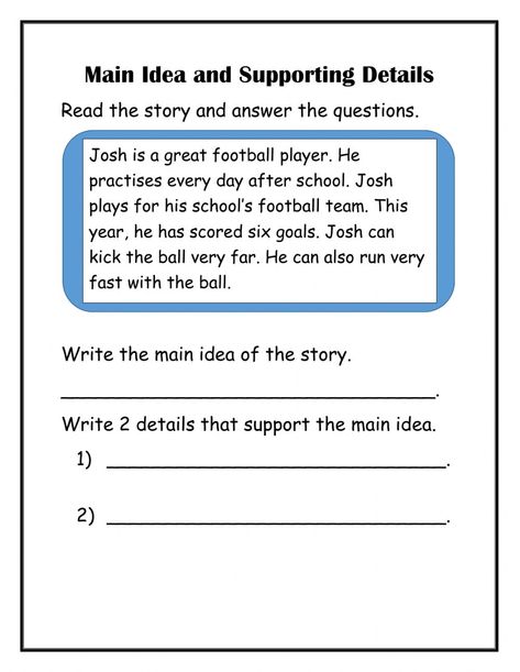 Main Idea And Key Details 3rd Grade, Main Idea Worksheets 2nd Grade, Main Idea And Supporting Details 3rd, Main Idea Activities 3rd, Main Idea And Details Worksheet, Topic Sentence And Supporting Details, Main Idea And Details Activities, Inferring Lessons, Main Idea Supporting Details