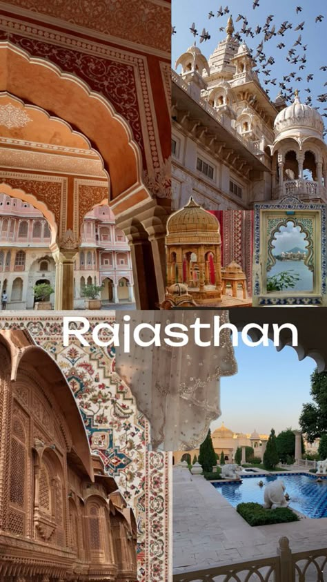 Rajasthan, India. Beautiful and aesthetically pleasing places in Rajasthan India. Dream like places. Rajasthan Asthetic Pics, Rajasthan Collage, Rajasthan Aesthetic Pictures, Rajasthan Aesthetic, Countries Aesthetic, Jaipur Trip, Rajasthan Trip, Rajasthan Travel, India Aesthetic