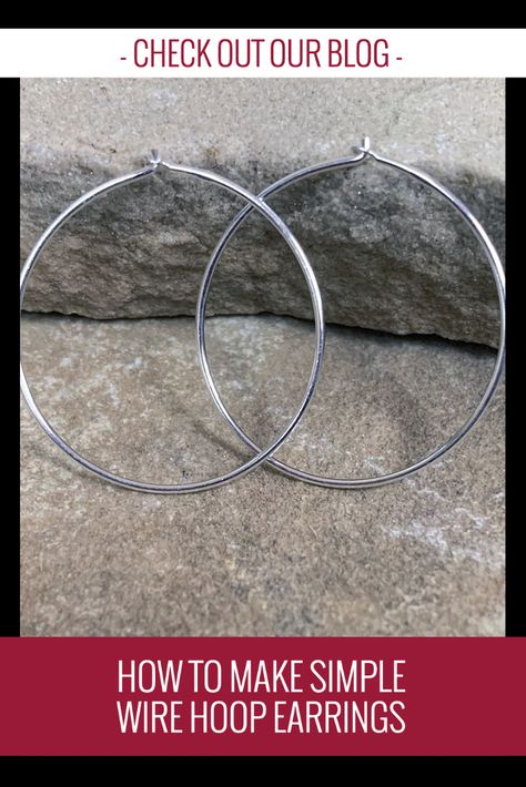 Create simple wire hoops using 20-22 gauge sterling silver wire! Hoops are a staple in earring collections and these can be made in a large variety of sizes. Have fun adding hoops to your jewelry designs!⁠ Click to to learn how to make hoop earrings! How To Make Hoops With Wire, 22 Gauge Wire Jewelry, How To Make Hoop Earrings, Make Hoop Earrings, Diy Hoop Earrings, Make Jewelry For Beginners, Wire Jewelry Diy, Jewelry For Beginners, Metal Tooling