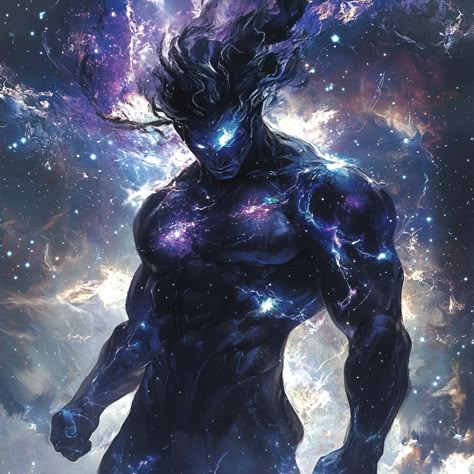 Harness cosmic energy in making powerful blasts.What do you think about this character? Energy Being Fantasy Art, Energy Constructs Superpower, Dark Powers Aesthetic, Fantasy Cosmic Being, Telekenisis Powers, Cosmic Magic Powers, Cosmic Oc, Cosmic Monster, Cosmic Creature