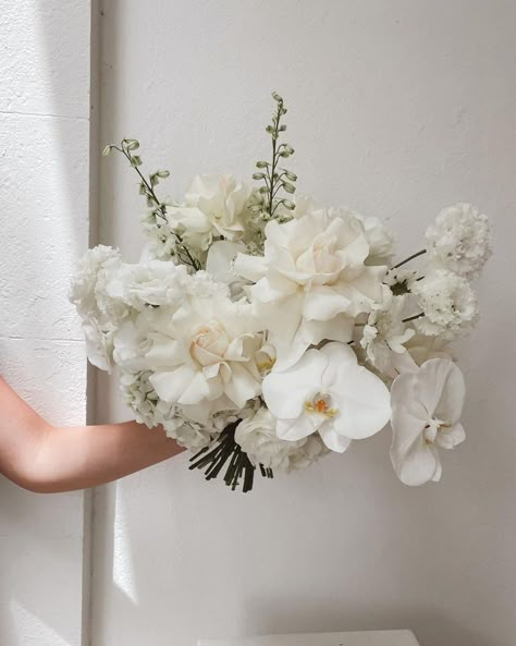 Love Is In Full Bloom, White Wedding Theme, Bridal Bouquet Flowers, All White Wedding, Spring Inspo, One Flower, White Wedding Bouquets, White Wedding Flowers, March 21