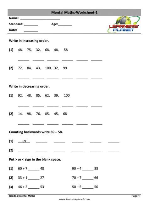 Maths Division Worksheets, Easy Math Worksheets, Worksheet For Class 2, Math Multiplication Worksheets, Mental Math Strategies, Mental Maths Worksheets, Mental Maths, Worksheets For Class 1, Math Addition Worksheets