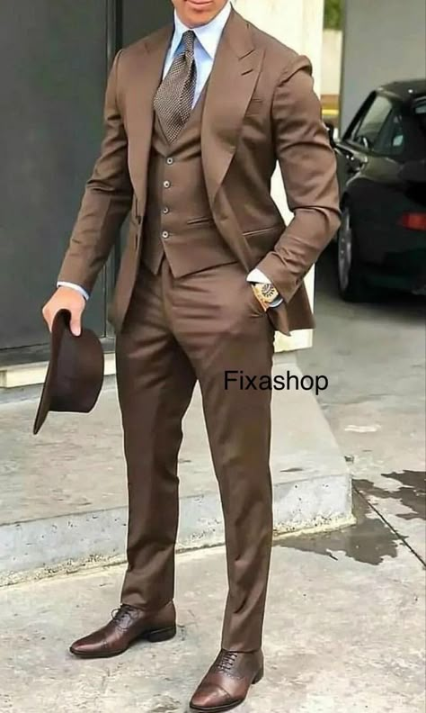 Brown Suit Men, Coat Pant For Men Suits Wedding, Brown Suit Wedding, Three Piece Suit Mens, Coat Pant For Men, Brown Suits For Men, Suit For Men Wedding, Formal Suits Men, Stylish Mens Suits