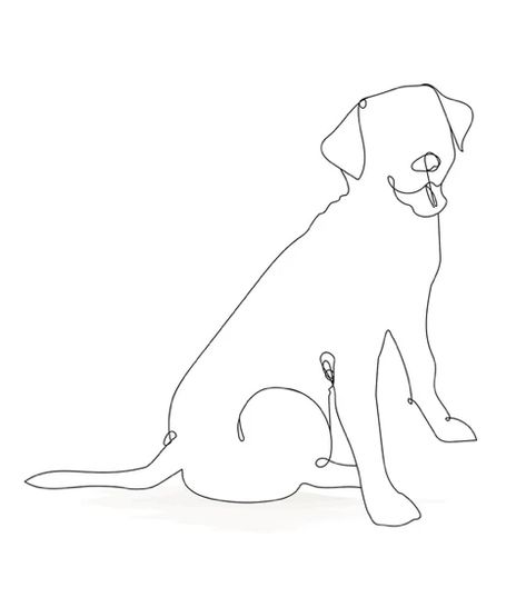 Lab Head Outline Tattoo, Comic Dog Drawing, Lab Line Tattoo, Lab Line Drawing, Lab Tattoo Outline, Lab Silhouette Tattoo, Labrador Line Drawing, Fine Line Labrador Tattoo, Lab Line Art