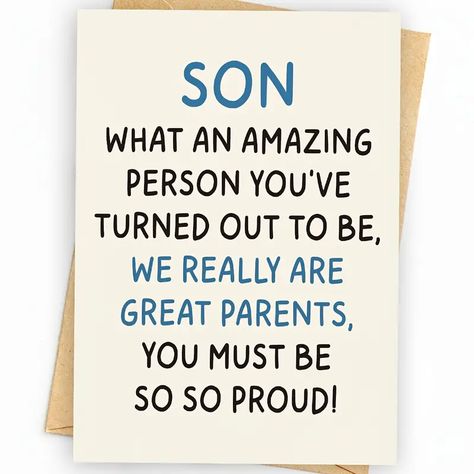 Funny Happy Birthday Card Birthday Gifts Grown Adult   - Temu Australia Gifts For Adult Son, Son Happy Birthday, To My Son From Mom, Birthday Card Son, Son Birthday Card, Happy 34th Birthday, Birthday Card For Son, Ideas Birthday Card, Birthday Decorations For Men